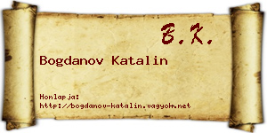 Bogdanov Katalin névjegykártya